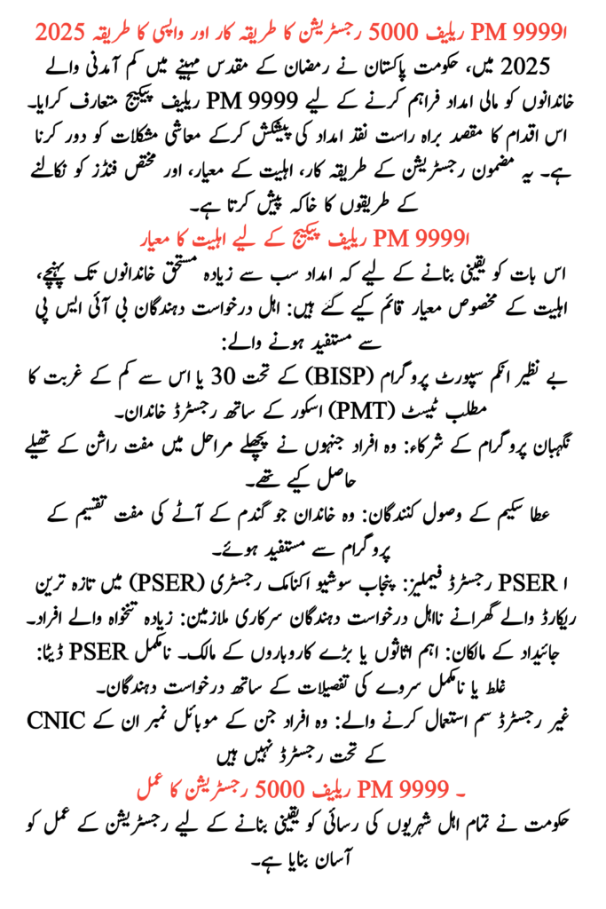 9999 PM Relief 5000 Registration Process